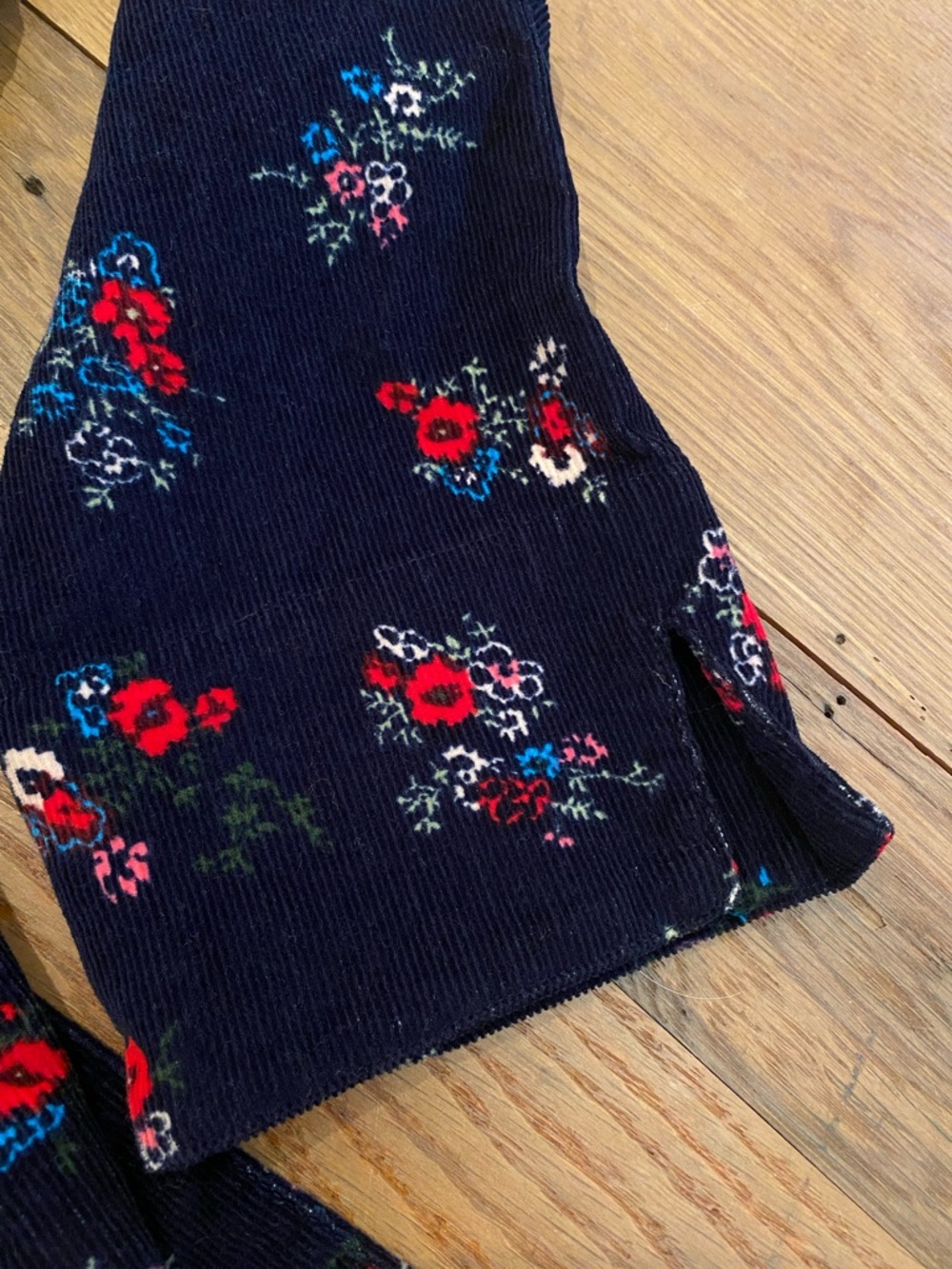 The Vermont Country Store Pin Corduroy Prairie Cottagecore Modest Floral Dress L - Picture 9 of 11
